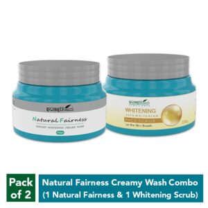 Natural Fairness Cream Combo 850 = Natural Fairness Cream 200 gms + Skin Whitening Scrub 200 gms