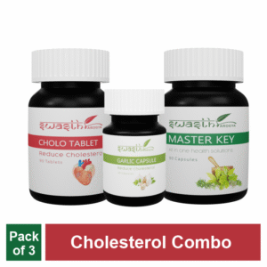 Cholesterol Combo = Cholo Tablet + Master Key Capsule + Garlic Capsules