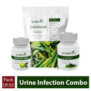 Urine Infection Combo = Lu Infect Tablet + Gokharu Tablet + Shatavari Powder