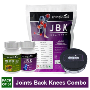 Joints , Back, Knees Combo = JBK Tablet + JBK Powder + Black Balm + Master Key Capsule